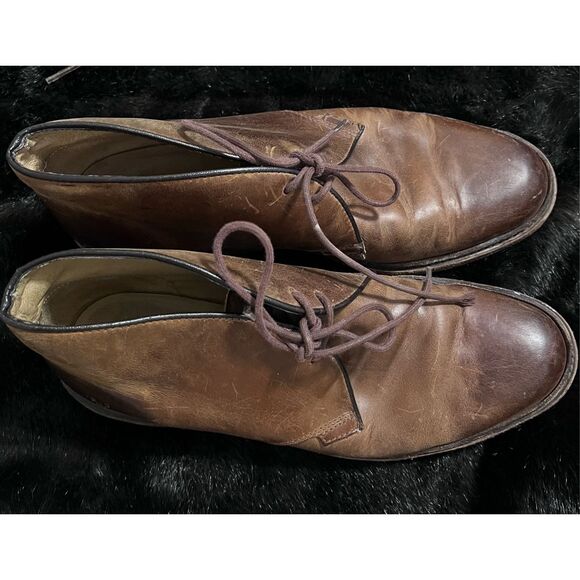Frye Chukka Sam Boot 12 Cognac 9.5 9.5 D leather boots - Picture 2 of 5